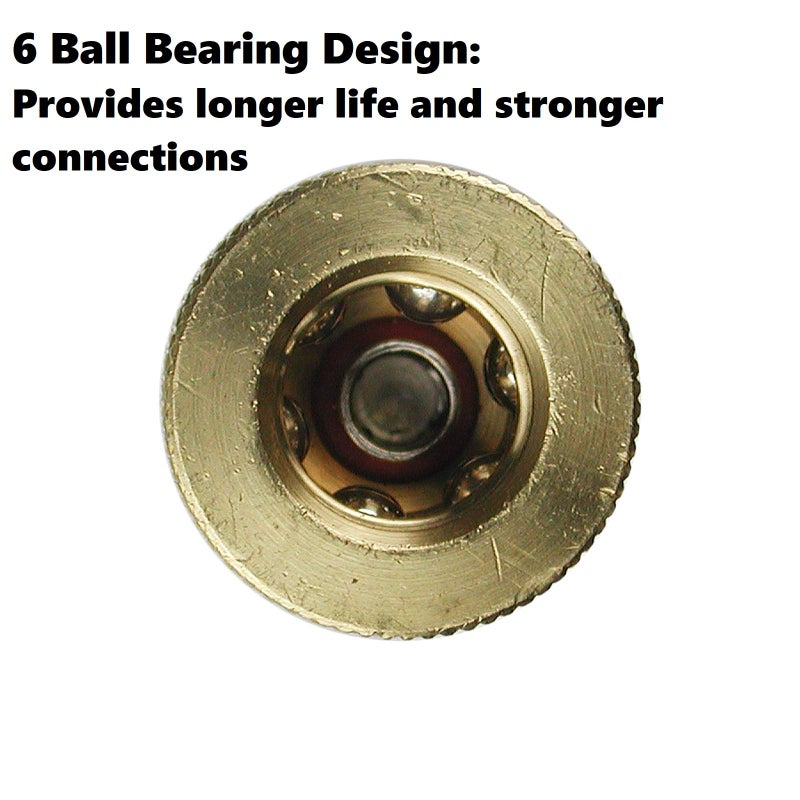 Primefit M14025-7 5-Way Air Manifold with 1/4" Industrial 6-Ball Brass Couplers, 1/4" - Image 2